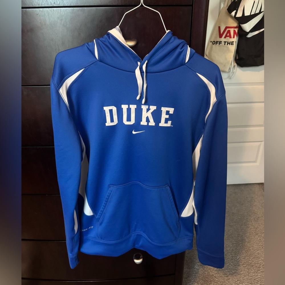 Y2K Men’s Nike Duke Blue Devils Center Swoosh Hoodie 2000’s Therma- Fit